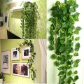 Artificial Ivy Leaves Greenery Garlands Hanging for Wedding Party Garden Wall Decoration. 