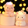 I Want to Open Creative Cute Pet with Lights Small Ornaments Cartoon Animal Small Night Lamp Bedroom Bedside Lamp Creative Gift. 