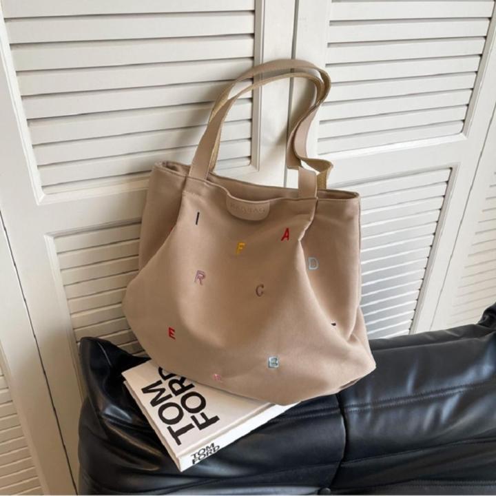 Embroidered%20Tote%20Bag%20Portable%20Fashion%20Shoulder%20Bag%20Large%20Capacity%20Canvas%20Storage%20Bag%20for%20Casual%20Grocery%20Shopping%20Book%20Carrying%20Women%20Accessory%20Pouch%20-%20Image%204