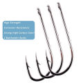 50pcs Long Shank Fishing Hook Straight Handle High Carbon Steel Sharp Barbed Bait Hook Fishing Tackle Accessories. 