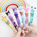 Sanrio Press Ten Color Ballpoint Pen Cartoon Kawaii Kuromi Multi-color Students Gel Pen Melody Sanrio Stationery Write Cute Pens. 