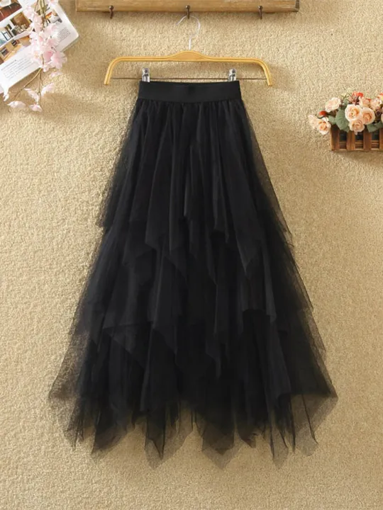 Women%20irregular%20Tulle%20Skirts%20Fashion%20Elastic%20High%20Waist%20Mesh%20Tutu%20Skirt%20Pleated%20Long%20Skirts%20Midi%20Skirt%20Saias%20Faldas%20Jupe%20Femmle%20-%20Image%202