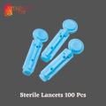 Sterile Round Blood Lancets 100pcs Twist Type 30G Painless Single Use Needles for Glucometer Pen. 