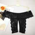 XL-3XL Open Underwear Women Hollow Out Lace Panties Crotchless Solid Color Thong Goth G-strings. 