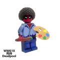 【Yurui】Compatible with New Marvel Super Hero Deadpool Domino Building Blocks Doll Assembled Toys. 