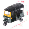 Alloy Tricycle Retro Simulation Model Three Wheeled Motorcycle Toy Diecast Hot Sale Autorickshaw Car Model Figure Toys For Kids.