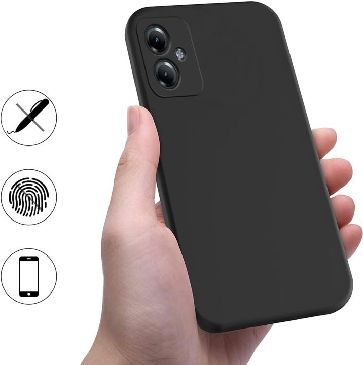 Motorola%20Moto%20G64%20Silicone%20Matte%20Flexible%20Soft%20Phone%20Case%20-%20Black%20-%20Phone%20Back%20Cover%20-%20Image%204