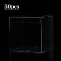 (New)50pc clear plactic boxe for gift PVC packing box gift packag. 