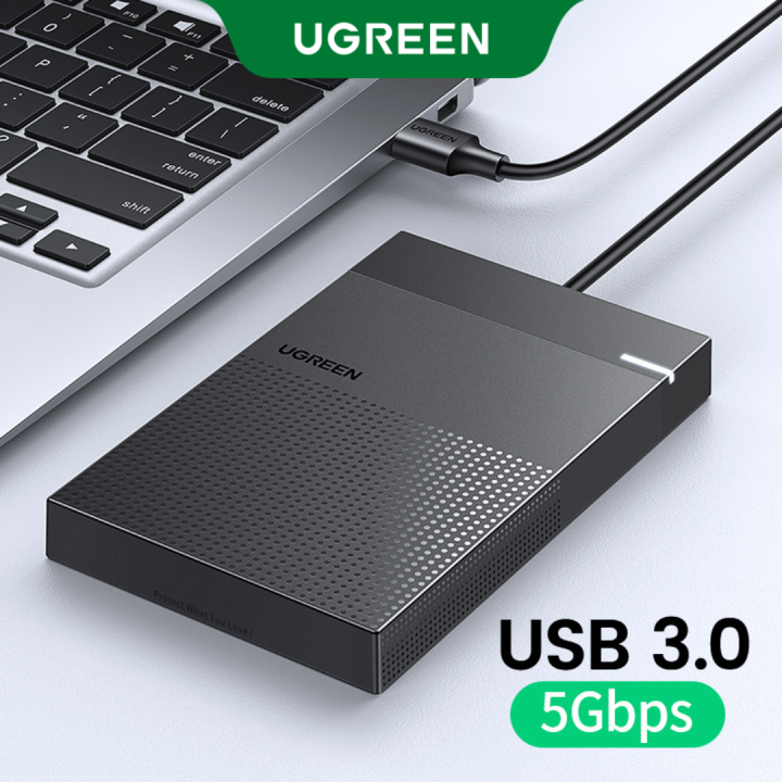 UGREEN HDD Case 2.5" SATA to USB 3.0 USB C Adapter Hard Drive Enclosure USB Type C SATA 5Gbps for SSD HDD 9.5 7mm External Hard Drive Disk Case Support UASP