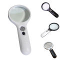 Qiunery Magnifying Glass With Light, 3X Lighted Magnifying Glass, 3 Led White Lights Handheld Magnifying Glass, Illuminated Magnifier For Reading, Seniors, Jewelry.