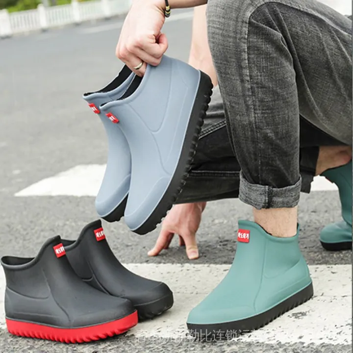 Mid-Calf%20Rain%20Shoes%20Fashion%20Velvet%20Padded%20Rubber%20Shoes%20Men's%20Thickened%20Rubber%20Boots%20Waterproof%20Rain%20Boots%20Rain%20Boots%20Kitchen%20Winter%20Short%20Non-Slip%20Warm%20-%20Image%203
