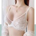 Xianqifen Minimizer Bras for Women Ultra Thin Black Lace Bralette Transparent Underwire Top BH Push Up Brassiere Girl ABCDE. 