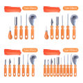 Migeet 6PCS Halloween Pumpkin Carving Kit Professional Stainless Steel Tools Professional Pumpkin Cutting Carving Supplies. 