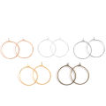 50Pcs Plated Alloy Metal Hoops Big Circle Ear Wire Hook Wires Earrings Base for Jewelry Jewelri Making Findings Components. 