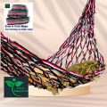 Handmade Hammock/Dolna Weight-150 kg, L-7.5 Ft, W-5 Ft, Free 6 Feet Rope Multicolor Hammock With Matching Hammock High Strength Nylon Fabric Hanging Bed.