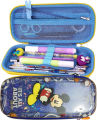 Qitong Micky Mouse blue 3D Pencil Case pencil Box with Compartments - Kids Large Capacity School Supply Organizer Students Stationery Box - Girls Boys Pen Pouch.