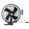 10 Inch 12V Car Electric Fan Adjustable Speed Oscillating Cooling Fans with Clip for Home Travel Car Truck. 