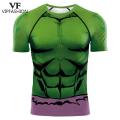 VIP FASHION Man Muscle T-shirts Superhero Shirt Compression Top Tee Party Male Cosplay Tshirt Exercise Clothing for Gym.