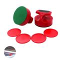Air Hockey Puck Paddle Kit Ball Paddles Red Color Pusher Set Handles.