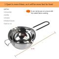 4-Pack Stainless Steel Double Boiler, for Chocolate,Caramel and Candy- Steel Melting Pot, 2 Cup Capacity, Universal Pad. 