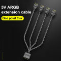 【Lejia】ARGB Cable 5V 33.5cm Mainboard ARGB Extension Cable with Protective Cap. 