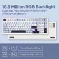 AULA F99 Wireless Mechanical Keyboard Hot Swappable Custom Keyboard Linear Switches Gasket Structure RGB Backlit Gaming Keyboard. 