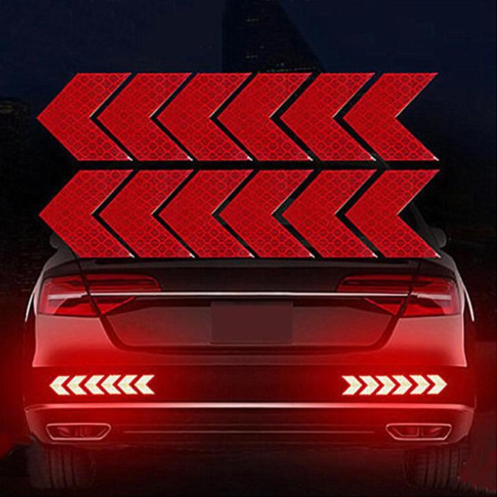 SL 12PCS Big Car Night Warning Reflective Sticker Scratch Modified Electric Motorcycle Body Sticker