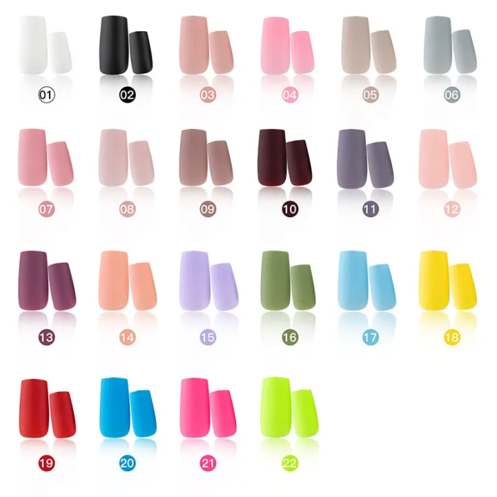 480pcs/Box%20Nails%20Press%20On%20Short%20Length%20Reusable%20Tips%20With%20Design%20Matte%20Square%20Long%20Sharp%20Full%20Kawaii%20False%20Tip%20Art%20Set%20-%20Image%204