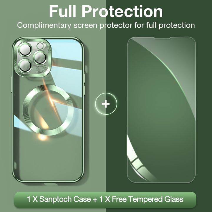 Sanptoch%20Magnetic%20Phone%20Case%20For%20iPhone%2013%2012%20Pro%20Max%20Built-in%20Camera%20Lens%20Glass%20Protector%20Cover%20For%2011%20Pro%20Max%20Transparent%20Soft%20TPU%20Protective%20Casing%20-%20Image%204