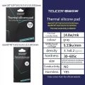 TEUCER Thermal Pad TP400 Heat Dissipation 14.8W/mk Silicone Pad CPU/GPU Graphics Card Motherboard Silicone Grease Pad Multi-Size-85X45  14.8w-1.5mm thickness. 