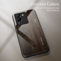 Vantime for Infinix Note 12 G96 solid color wood grain back cover case.