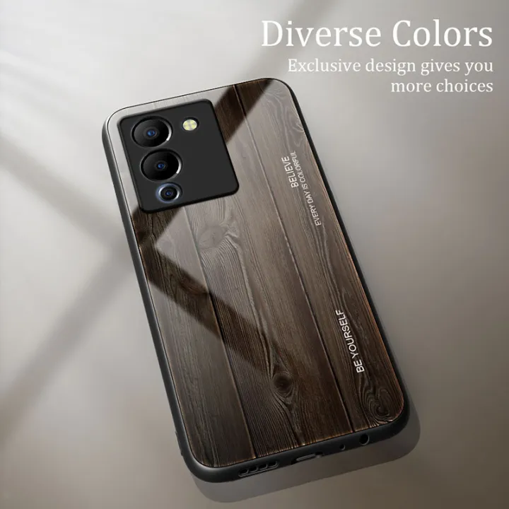 Vantime%20for%20Infinix%20Note%2012%20G96%20solid%20color%20wood%20grain%20back%20cover%20case%20-%20Image%203
