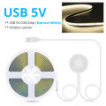 5V USB COB LED Strip Light Touch Dimmer and Hand Sweep Induction Switch Lamp Tape 320LEDs/m DIY Bedroom Kitchen Lighting Decor.