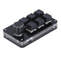 Mini Macro Mechanical Gaming Keyboard 5V 1A Red Switch USB Mini Keypad for Music. 