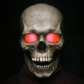 Halloween Skull Masks LED Eyes Glowing Mouth Movable Horror Skull Head Mask Skull Full Head Bone Cover Haunted House Props. 
