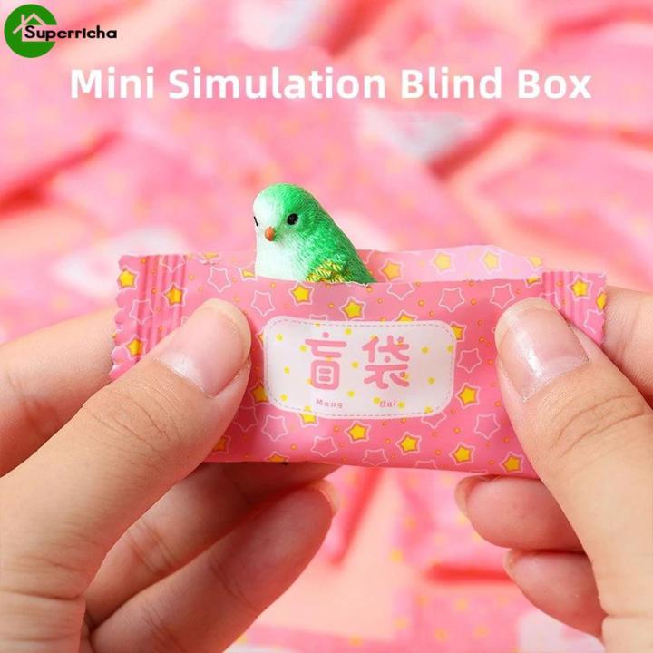 1pc Mini Cute Figures Blind Bag Toy Miniature Funny Candy Guess Tide Play Blind Box Creative Novel Funny Toy for Kids Adults Food Theme Mixed Surprise Bags
