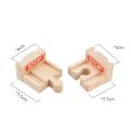TBKJOYS Wooden Train Track Railway Accessories All Kinds of Wood Track Variety Comnent Eduional Toys. 