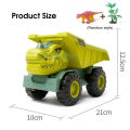 【Yurui】HelloKimi Oversized Dinosaur Big Dinosaur Cage Truck Tyrannosaurus Transporter Engineering Vehicle Car Excavator Bulldozer Lorry Vehicle for. 