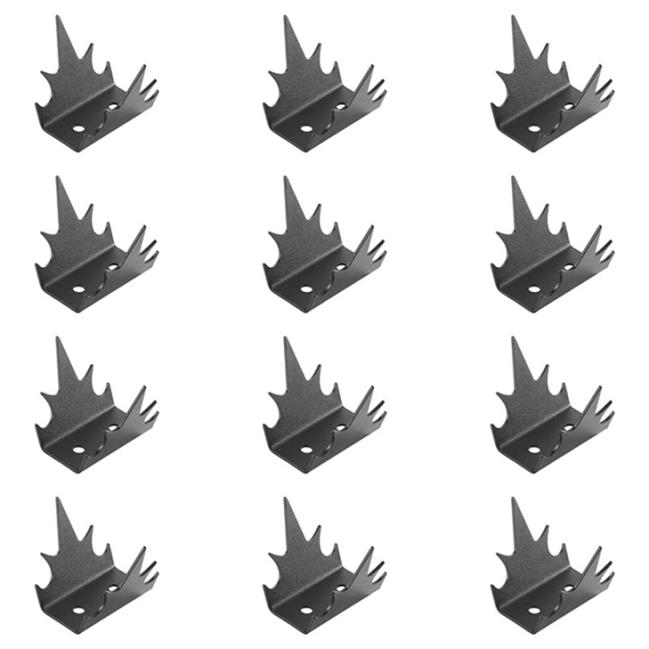 Intruder Deterrent Fence Wall Spikes 12 Fence Spikes, Anti Climb Hardware, Bird Repellent Easy Install Easy to Use