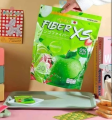 Fiber XS Fiber Supplement Powder , Daily Detox & Cleanse , Green Apple Flavor – 30 Sticks. 