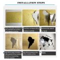 World Map Wall 3D Acrylic Wall Stickers Three-dimensional Mirror Stickers Bedroom Office Background Wall Decoration Stickers.