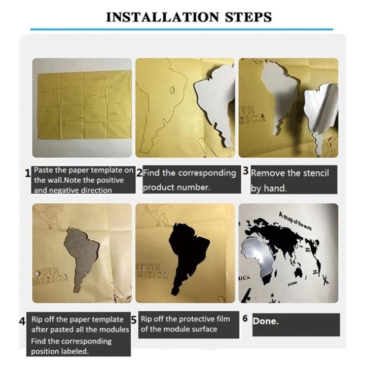 World%20Map%20Wall%203D%20Acrylic%20Wall%20Stickers%20Three-dimensional%20Mirror%20Stickers%20Bedroom%20Office%20Background%20Wall%20Decoration%20Stickers%20-%20Image%204
