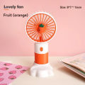 New USB Cartoon Fruit Mini Handheld Small Fan for Kids Portable Silent Student Desktop Holding Fan-Best Rate. 