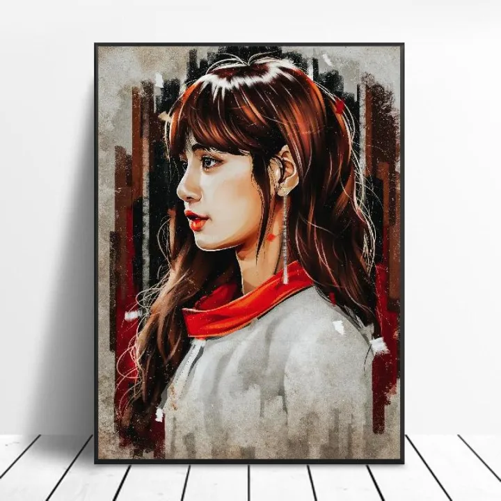 Korean%20Girl%20Fashion%20Pretty%20Hd%20Print%20Painting%20Group%20Black%20Pink%20Art%20Canvas%20Poster%20Home%20Wall%20Fashion%20Girl%20Room%20Living%20Decor%20Poster%20-%20Image%202