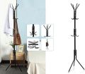 Basics Metal Coat Rack for Coat and Clothing, Black, 48 x 48 x 175.5 cm (L x W x H). 