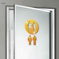 Male and Female Restroom Signs Bathroom Door Signage Decor for Restaurant. 