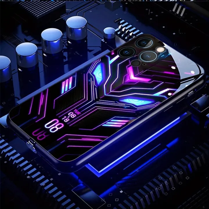 Multicolored%20Smart%20Voice-activated%20Call%20Light-emitting%20Shell%20LED%20Light%20Mobile%20Phone%20Case%20For%20IPhone%2014/14%20Plus/14%20Pro/14%20Pro%20Max/13/13%20Mini/13Pro/13%20Pro%20Max%20Glowing%20Bumper%20Shockproof%20Skin%20Feeling%20Frosting%20And%20Anti%20Scratch%20Protective%20Shell%20-%20Image%205