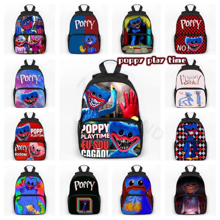 Poppy Playtime Beg Sekolah Backpack Schoolbag Elementary School Student Bag Kids Casual Stationery Bag Large nevermind