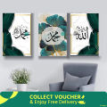 3-Piece Modern Floral & Abstract PVC Wall Art Set - Waterproof 3mm Board Home Decor.