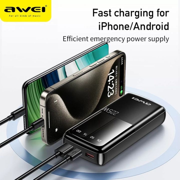 Awei%20P13K%2020000mAh%20Super%20Fast%20Charge%2022.5W%20PD+QC%20Digital%20Display%20Slim%20Powerbank%20-%20Image%203